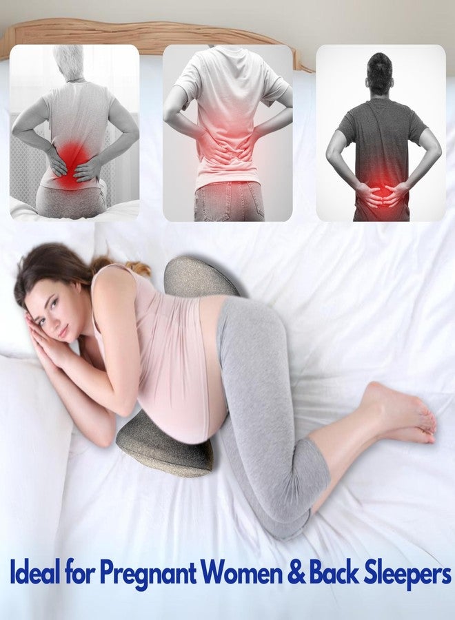 ORTHICO Lumbar Cushion Gel Memory Foam Back Pain Pillow for Bed, Firm Pillow for Back Pain Relief and Back Cushion Padding Wall, Supportive Back Support for Sitting- Grey - Image 5