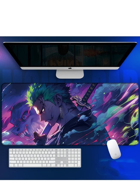 Anime One Piece Mouse Pad, Extended Large Gaming Mouse Pad, Non-Slip Rubber Base And Stitched Edge Desk Pad For Computer Home Office Work And Study