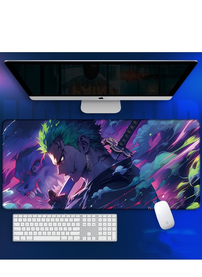 Anime One Piece Mouse Pad, Extended Large Gaming Mouse Pad, Non-Slip Rubber Base And Stitched Edge Desk Pad For Computer Home Office Work And Study