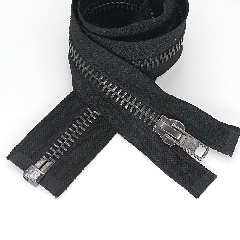 10 30 Inch Separating Metal Zippers Black Nickel Heavy Duty Metal Zipper for DIY Sewing Crafts Jacket Coat1PCPackSHUNLI