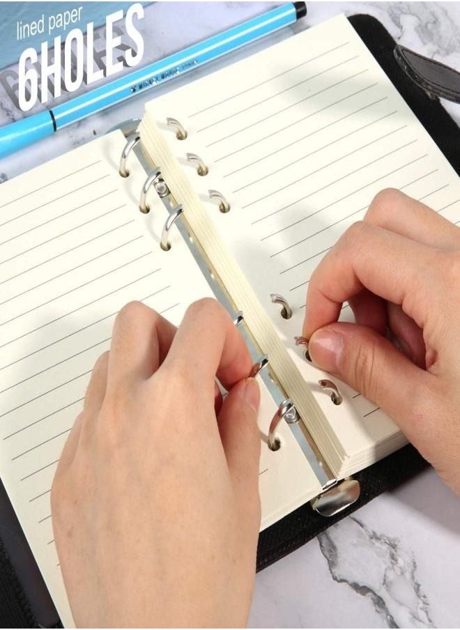 Gerenic - Refill Lined Paper, A6 Refill Paper, 6-Holes Inserts 160 Sheets (320 Pages) for A6 Binder Refillable Journals Notebooks - Image 1