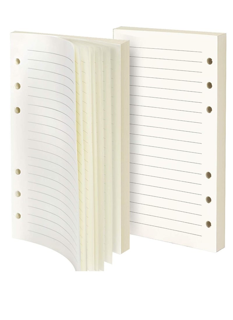 Gerenic - Refill Lined Paper, A6 Refill Paper, 6-Holes Inserts 160 Sheets (320 Pages) for A6 Binder Refillable Journals Notebooks - Image 1