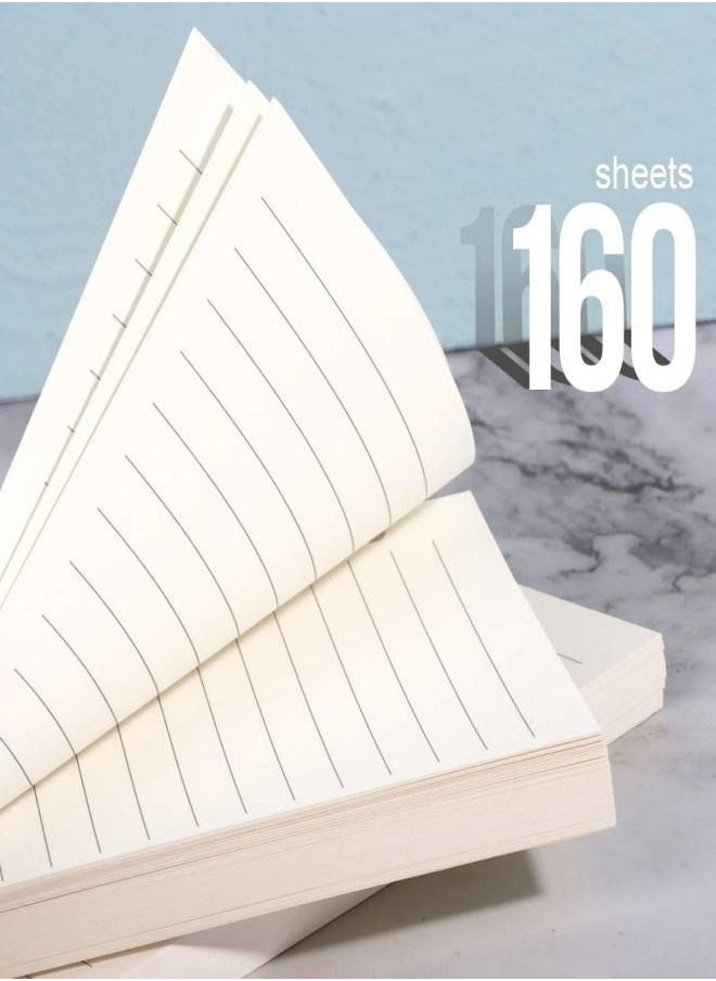 Gerenic - Refill Lined Paper, A6 Refill Paper, 6-Holes Inserts 160 Sheets (320 Pages) for A6 Binder Refillable Journals Notebooks - Image 1