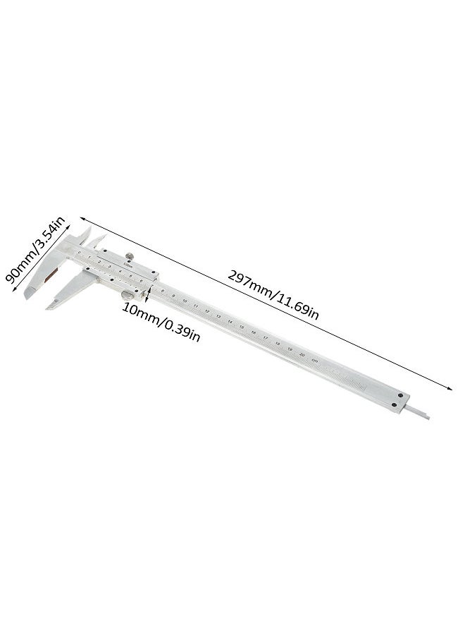 Generic Vernier Caliper Carbon Steel Caliper Measuring Tool 0-8inch/0-200mm 0.001mm High Precision Caliper Manual Micrometer Slide Caliper Measuring Caliper Tool  - Image 2