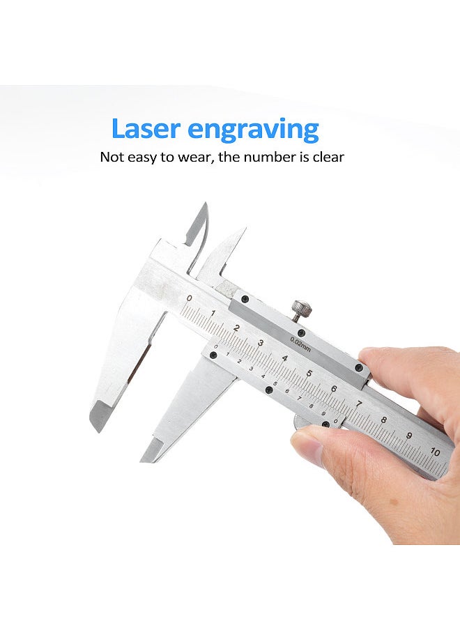 Generic Vernier Caliper Carbon Steel Caliper Measuring Tool 0-8inch/0-200mm 0.001mm High Precision Caliper Manual Micrometer Slide Caliper Measuring Caliper Tool  - Image 4
