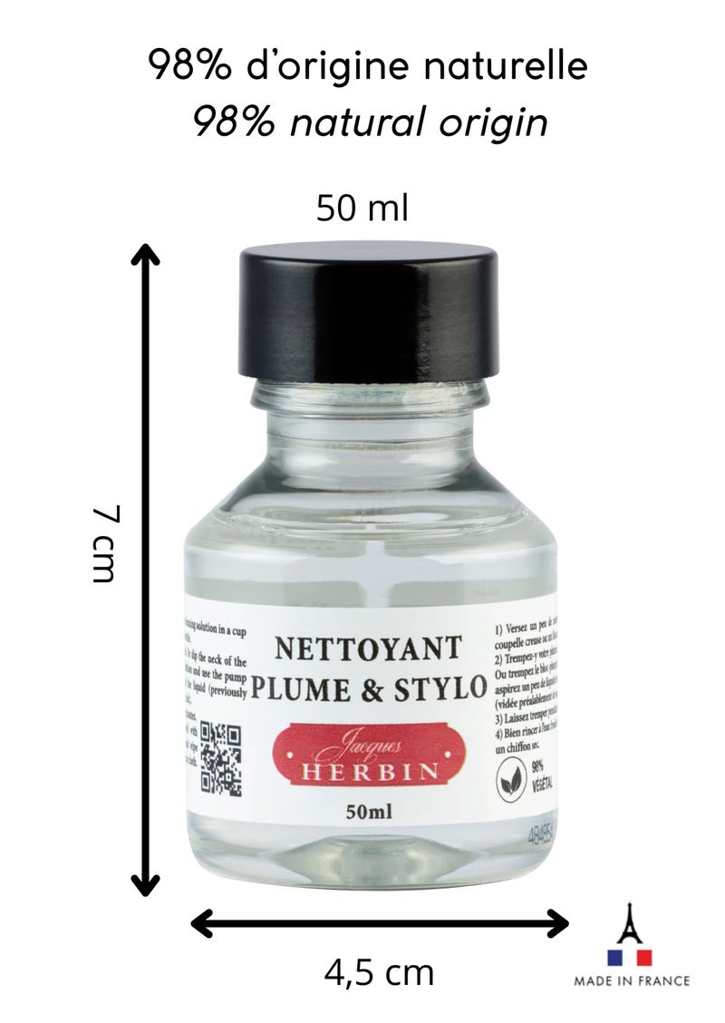 Jacques Herbin Herbin Fountain Pen Cleaning Solution Bottle (50ML) 12300T - Image 2