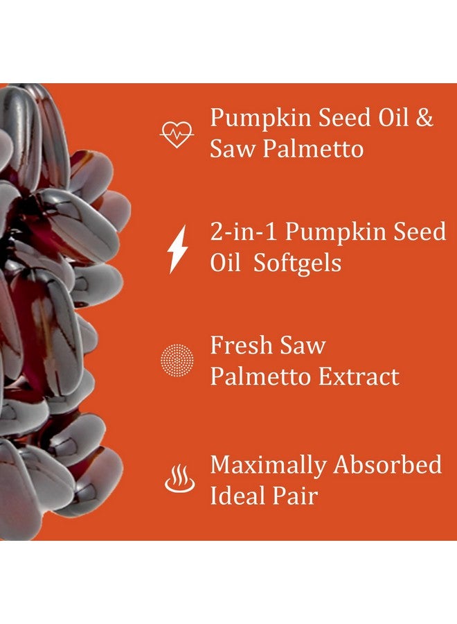 FITactic Pumpkin Seed Oil Capsules, Pumpkin Seed Oil 2 in 1 with Saw Palmetto, 3000mg Pure & Natural Supplement, Hair Growth, Skin Care - Non-GMO, Gluten - Free 300 Softgels (1) - Image 2