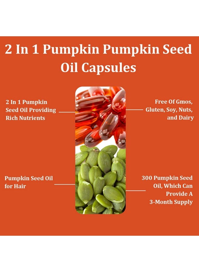 FITactic Pumpkin Seed Oil Capsules, Pumpkin Seed Oil 2 in 1 with Saw Palmetto, 3000mg Pure & Natural Supplement, Hair Growth, Skin Care - Non-GMO, Gluten - Free 300 Softgels (1) - Image 3