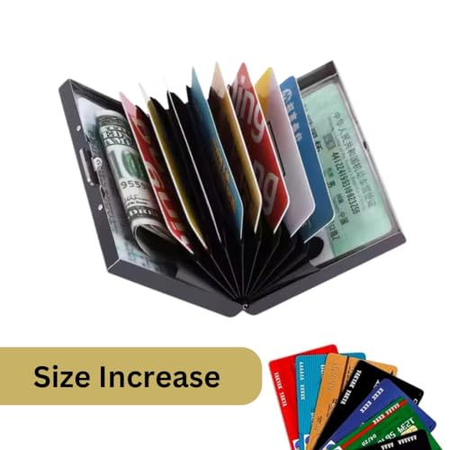 Stealodeal RFID Protected Stainless Steel Black Real Life Hero 10 Slot Credit/Debit/ATM Card Holder for Men & Women - Image 2