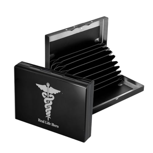 Stealodeal RFID Protected Stainless Steel Black Real Life Hero 10 Slot Credit/Debit/ATM Card Holder for Men & Women - Image 1