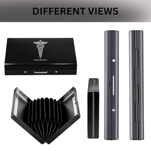 Stealodeal RFID Protected Stainless Steel Black Real Life Hero 10 Slot Credit/Debit/ATM Card Holder for Men & Women - Image 4