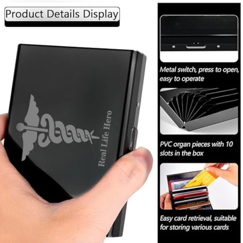 Stealodeal RFID Protected Stainless Steel Black Real Life Hero 10 Slot Credit/Debit/ATM Card Holder for Men & Women - Image 5