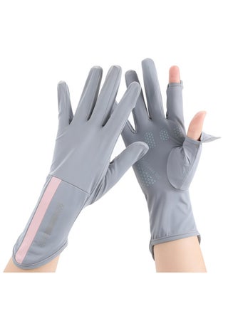 Women's gloves, driving gloves, non-slip sun protection summer UV protection long gloves - view 2