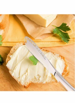 KASTWAVE 2 Packs Stainless Steel Butter Spreader Knife with Serrated Edge and Shredding Slots, Easy to Curl Scoop Slice and Cut, 3 in 1 Multi-function  - Image 5