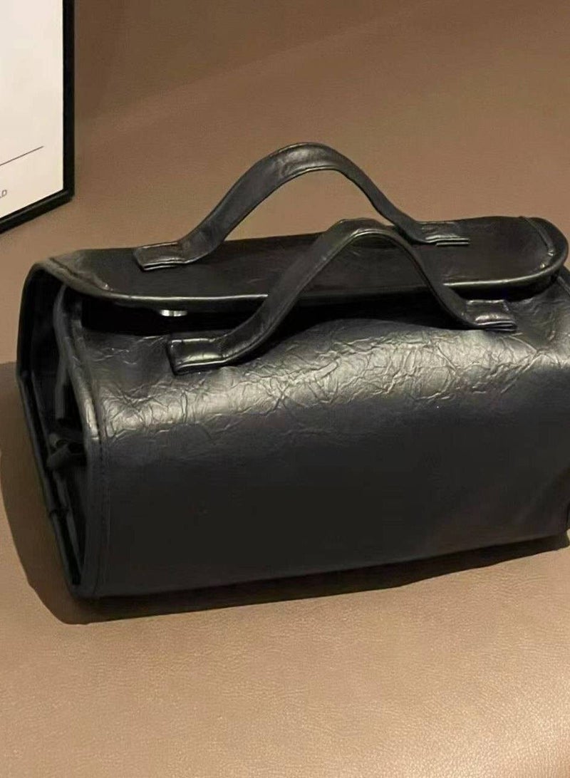 Large-capacity detachable folding makeup storage bag for washing, convenient waterproof four-in-one makeup storage bag for travel and travel (black) - Image 1