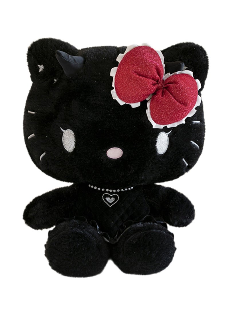 35 CM Cute Cat Plush Toy Soft Stuffed Cartoon Characters Doll For Girls And Boys All Ages Gift（Black） - Image 1