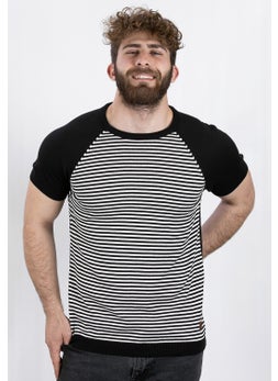 Alexander Gardi Alexander Gardı Knitwear, Crew Neck T-shirt, Black Striped (Ag504901) Striped M  - Image 3