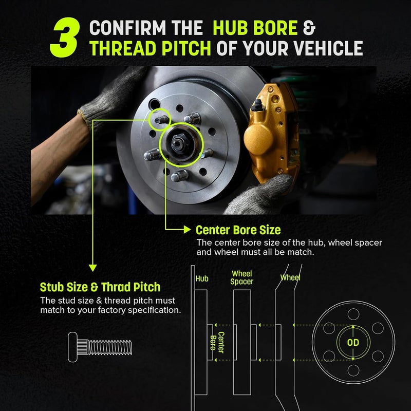 Customadeonly CMLO Performance 2 Pieces 25mm Wheel Spacers Adapters 4x108 Non-Hubcentric - Image 5