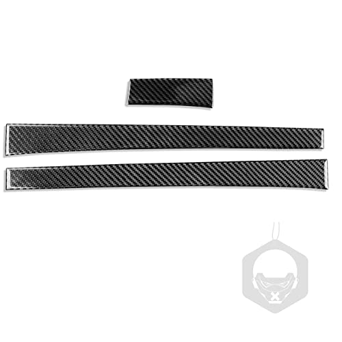 NVCNX Real Premium Carbon Fiber Compatible with ChevyChevrolet Camaro 20102015 2011 2012 2013 2014 Dashboard Driver CoPilot Side Panel Cover Strip Car Interior Dash Trim Accessories 3PCS Black - Image 3