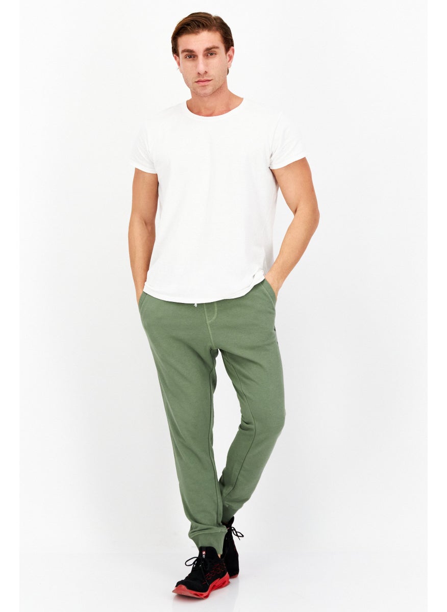 O'NEILL - Men Drawstring Brand Logo Stretchable Sweatpants, Green - Image 1