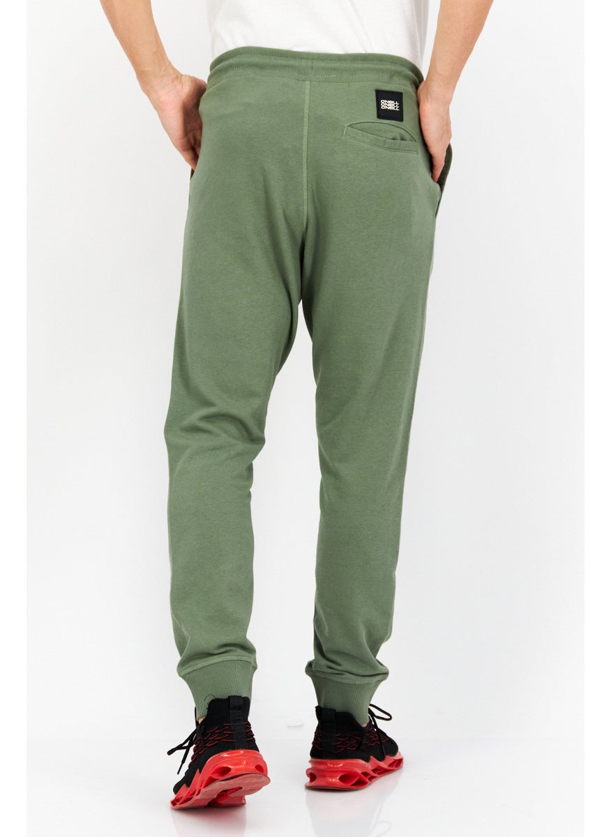 O'NEILL - Men Drawstring Brand Logo Stretchable Sweatpants, Green - Image 1