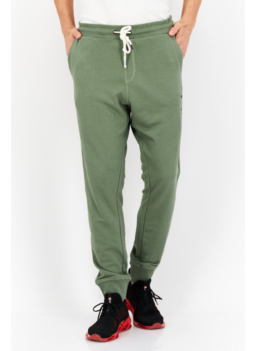 O'NEILL - Men Drawstring Brand Logo Stretchable Sweatpants, Green - Image 1