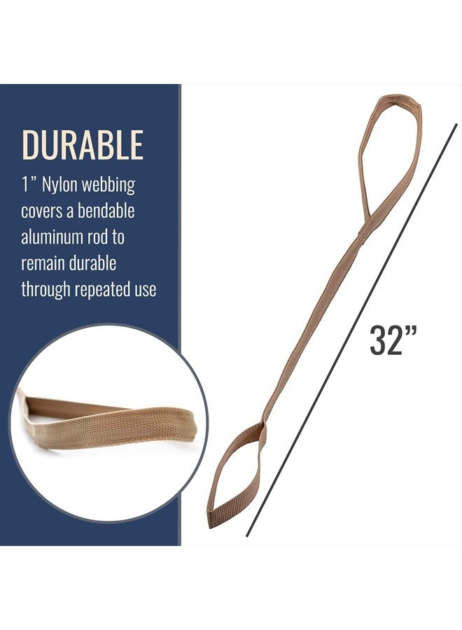 DMI Leg Lifter Strap helps Increase Mobility and Maneuverability on Injured, Elderly or Disabled with Foot Loop and Hand Grip, Adult Size, 32 inches long  - Image 4