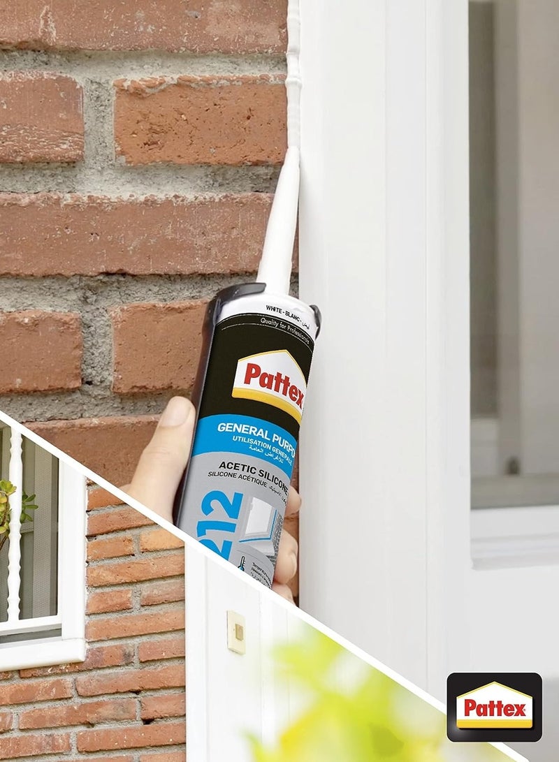 Pattex SL212 Silicone, 280 ml, White - Image 2