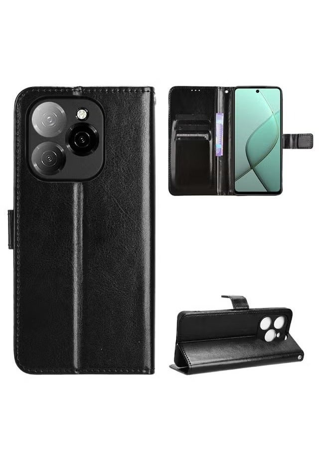 جراب هاتف ل Tecno Spark 20 Pro 5G PU جلد بو جراب هاتف أعمال مغناطيسي غطاء قابل للطي أنيق مع فتحة بطاقة وحامل ل Spark 20 Pro 5G - Image 1