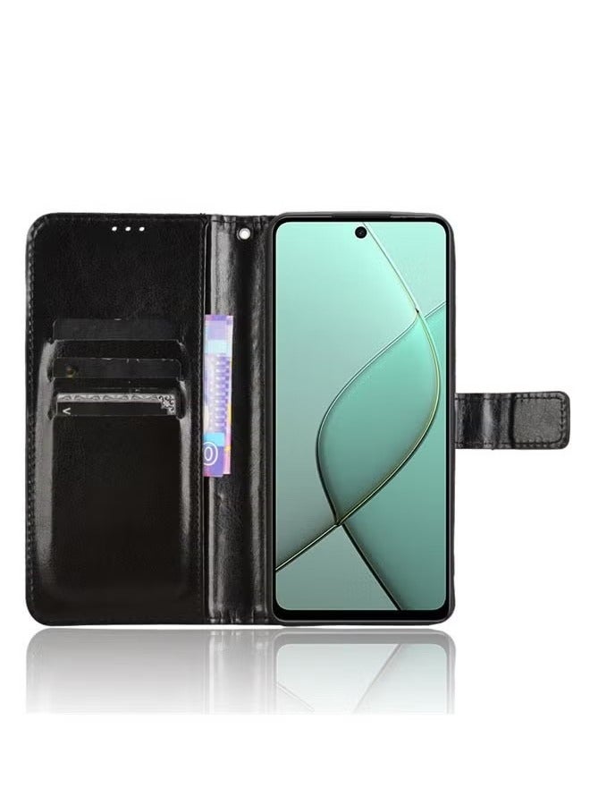 جراب هاتف ل Tecno Spark 20 Pro 5G PU جلد بو جراب هاتف أعمال مغناطيسي غطاء قابل للطي أنيق مع فتحة بطاقة وحامل ل Spark 20 Pro 5G - Image 2