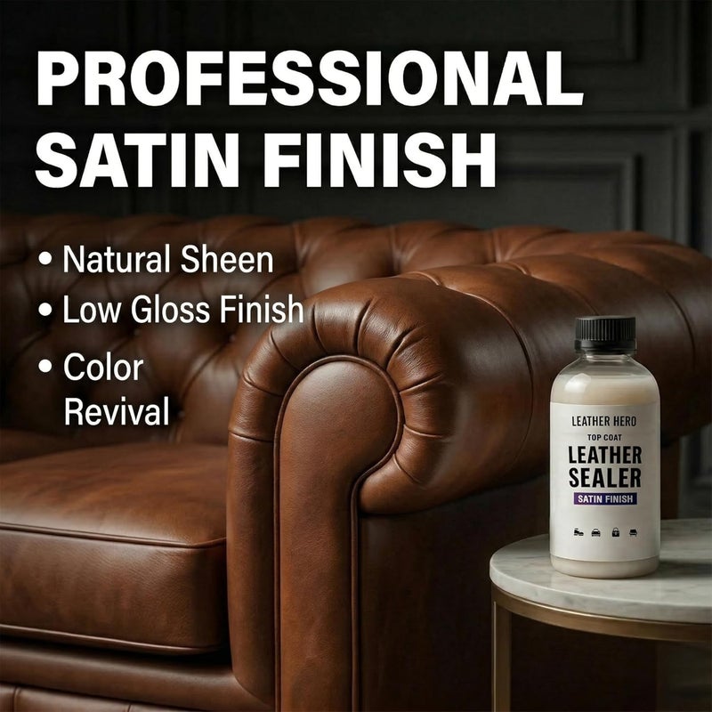 Leather Hero طلاء ساتاني للجلود، مادة لحافظة للون ومانعة لتشققات الجلد، سعة 4 أونصات - Image 2