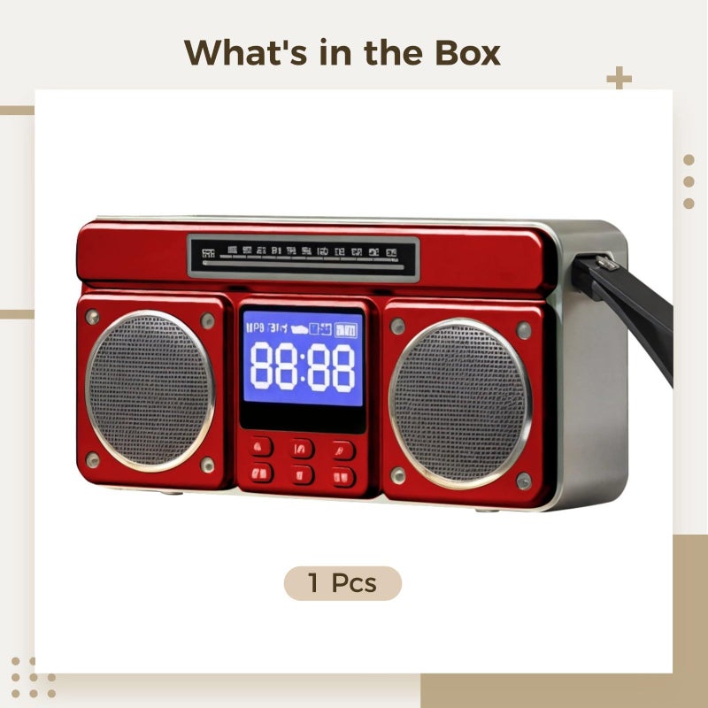 Small Rechargeable Radio Wireless USB TF Card HiFi Bass Portable For Outdoor Garden - Image 4