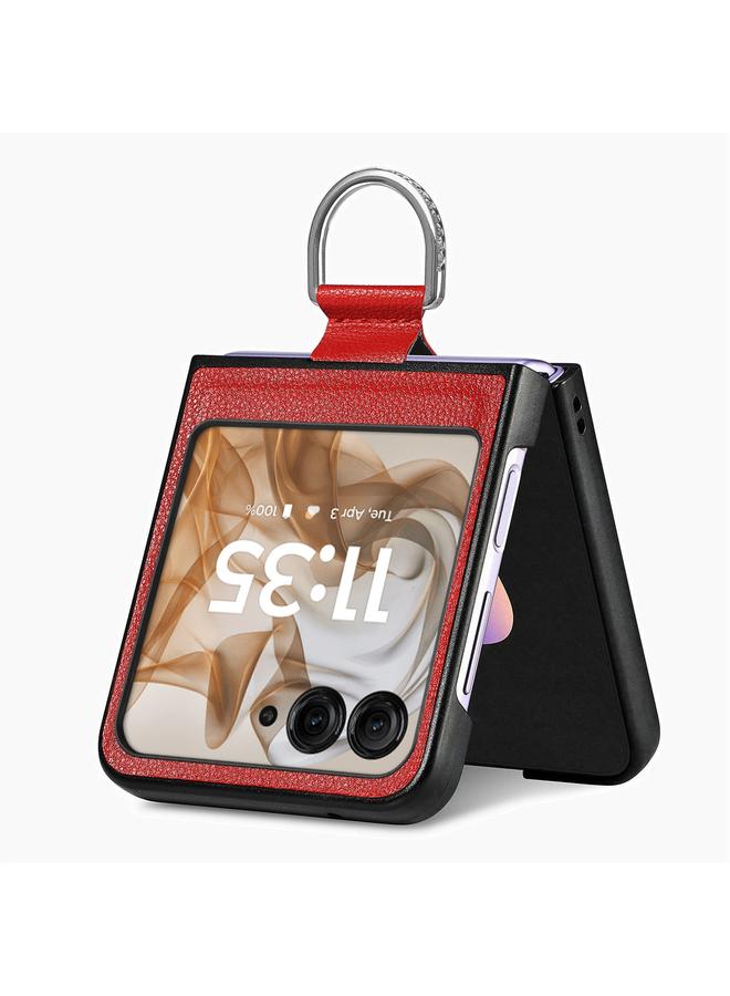 S-TOP Case For Motorola Razr 50 Ultra Litchi Texture Leather Ring Fold Phone Case - Image 3