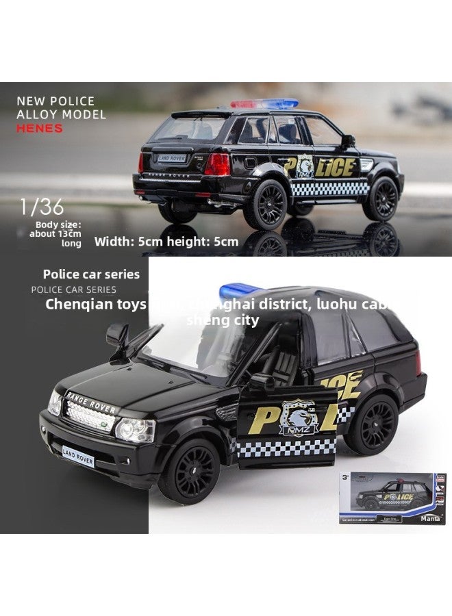 136 Scale Special Police Car Model Alloy Vehicle Simulation Car 110 Police Toy Set Realistic Detailing Diecast Metal-Color:1:36 Color Boxed-police Land Rover Range Rover-double Door Back Force  - Image 1
