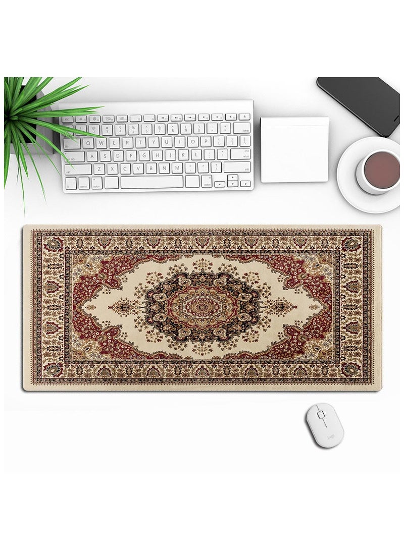 Large and gorgeous Bohemian style desktop mouse pad, waterproof gaming mouse pad, 800 x 300 x 3mm, 31.5 x 11.8 x 0.157 inches, gaming mouse pad, XL desktop coffee pad, non slip desktop pad, XL gaming mouse pad suitable for gaming, office and home use