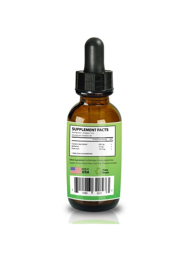 MaxX Labs - Liquid Turmeric Curcumin Supplements Highest Potency 800Mg Turmeric Curcumin With Black Pepper Extract Antioxidant Tumeric Supplements W/Bioperine Nongmo 2Oz - Image 1