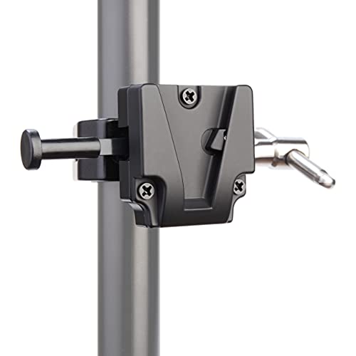 KOERTACOO V-Mount Lock Battery Adapter with Clamp for Mounting to Light Stand Tripod. - Image 1