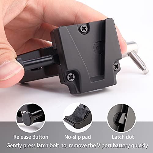 KOERTACOO V-Mount Lock Battery Adapter with Clamp for Mounting to Light Stand Tripod. - Image 3