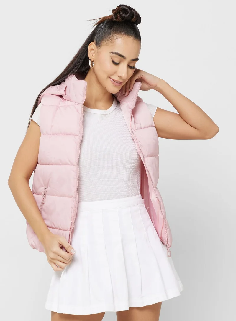 Ginger Urban Minx Padded Vest Jwith Hood