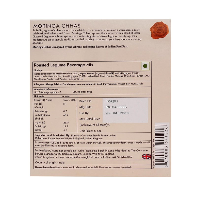 Lumara Moringa Chhas roasted chana sattu moringa drink - Image 4