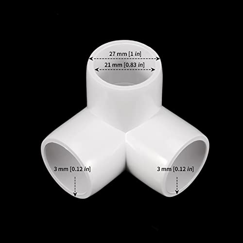 MANCHAP 30 PCS 1/2 Inch 3 Way PVC Elbow Fitting, Heavy Duty PVC Pipe Connectors, White - Image 2