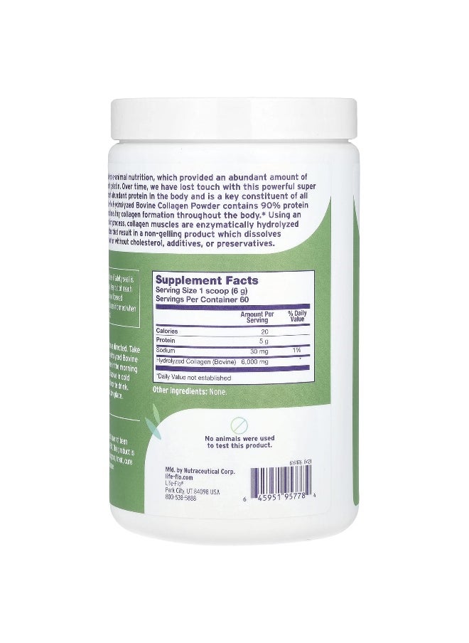 Life-flo Life-flo, Grass Fed Hydrolyzed Bovine Collagen Powder, Unflavored, 12.7 oz (360 g)  - Image 2
