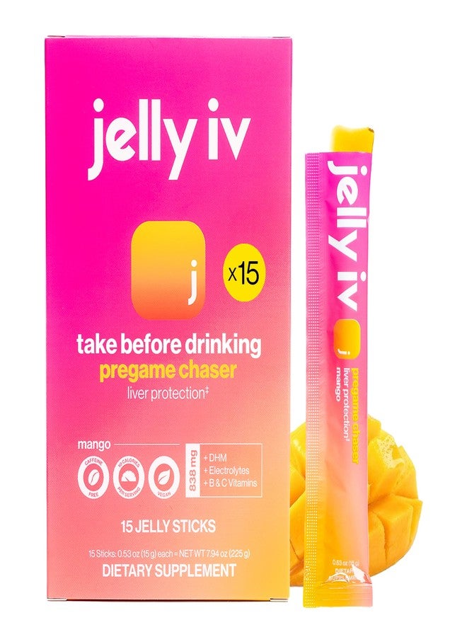 Jelly IV مكمل غذائي سريع المفعول لتخفيف الغثيان من جيلي 4 - إلكتروليتات طبيعية ودعم صحة الكبد - مضاد للغثيان - فيتامينات ب - أعواد جيلي بنكهات نباتية - عبوة من 15 قطعة - Image 1