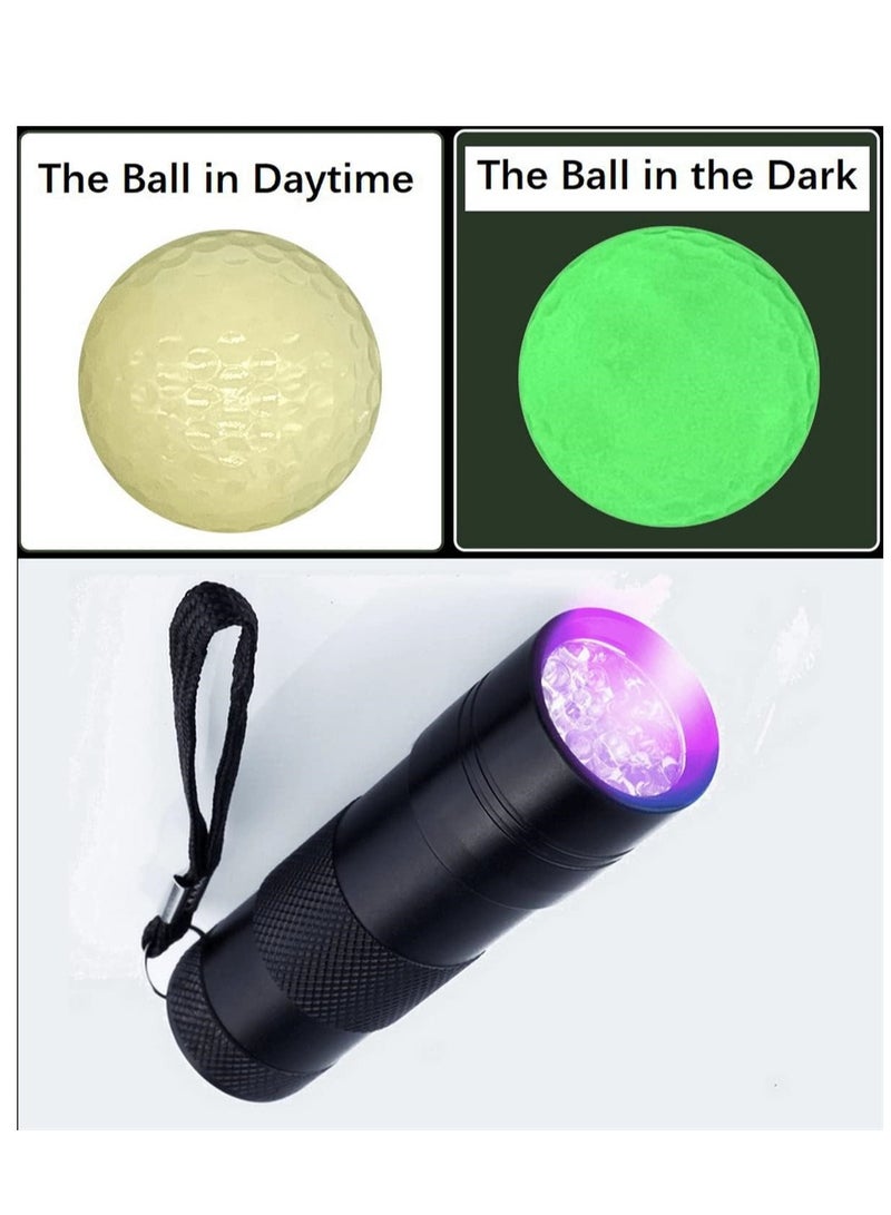 Excefore Glow and Floater Golf Ball 6 Pack Luminous Golf Float Ball Night Practice Glow Floating Golf Ball Night Golf Water Golf for Playing Practicing Golf Balls Improve the Fun of Sports - Image 3