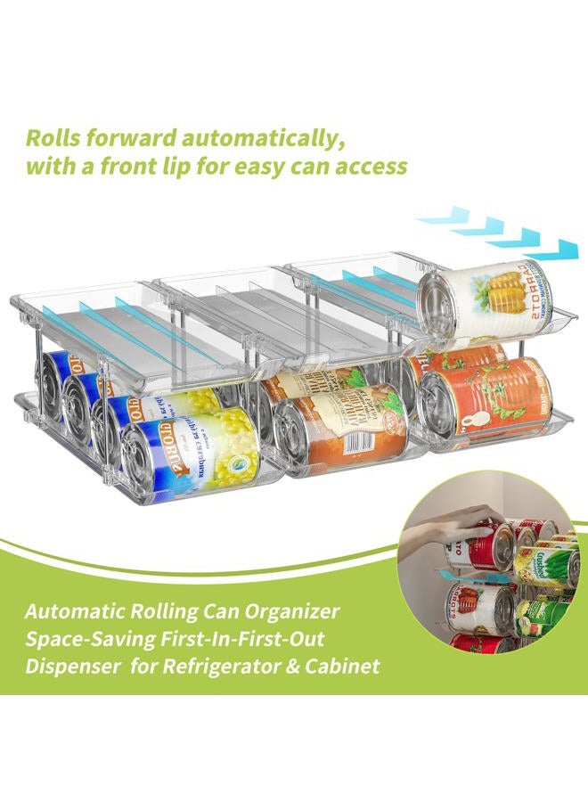 TrendyBin Soda Can Organizer for Refrigerator Can Storage Organizer for Pantry Can Dispenser for Fridge Food Pantry Storage Rack Holds 36 Cans, Fits 5.8-Inch Soda and Can, Set of 9 - Image 2