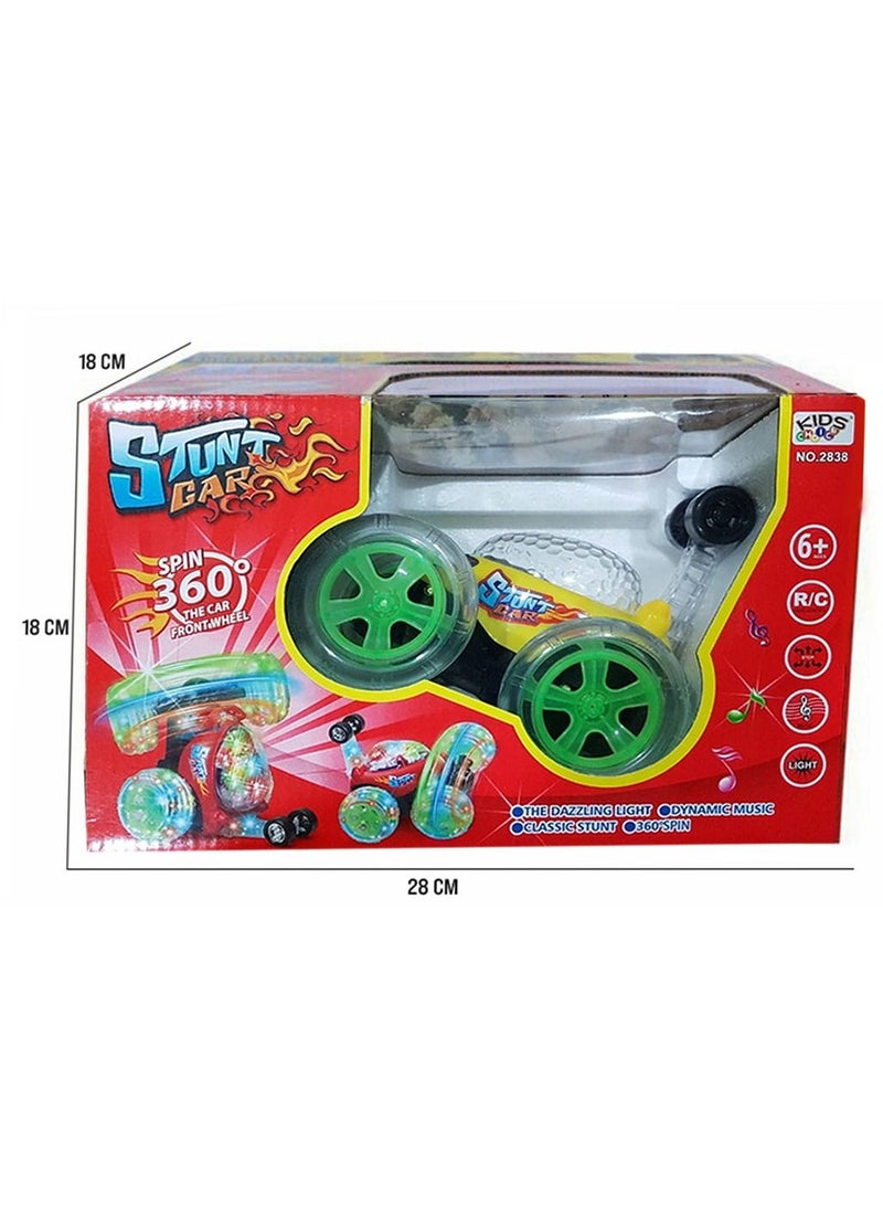Kids Choice Stunt Car Rotating Spin 360° Flips RC Toy With Light & Music  - Image 4