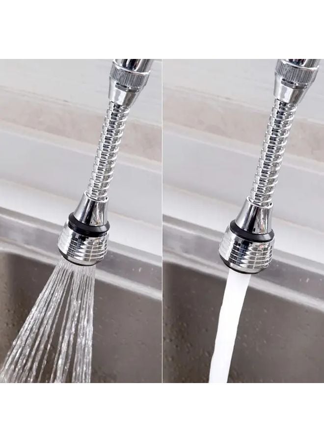 Stainless Steel 360 Rotating Faucet Extender 2 Modes Silvery Quick Connect For Kitchen Sink - Image 2