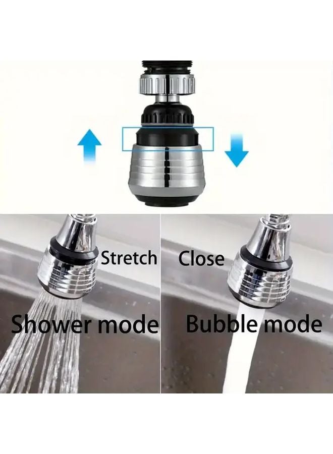 Stainless Steel 360 Rotating Faucet Extender 2 Modes Silvery Quick Connect For Kitchen Sink - Image 3