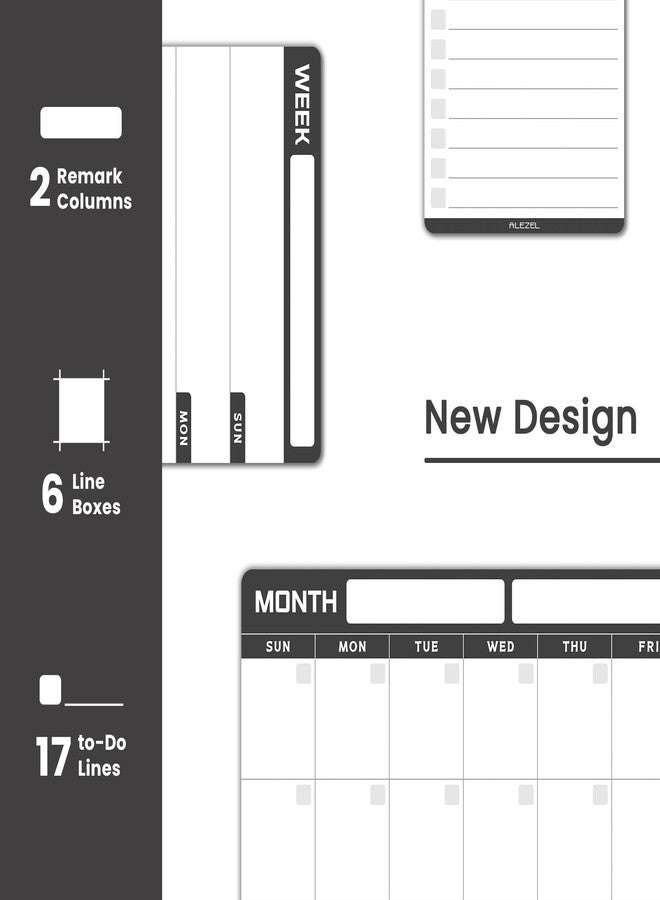 ALEZEL Magnetic Dry Erase Calendar for Refrigerator, Vertical Calendar Whiteboard for Fridge, Includes Magnetic Monthly Calendar & Weekly Dry Erase Board, List Board, 4 Markers + Eraser - Image 2