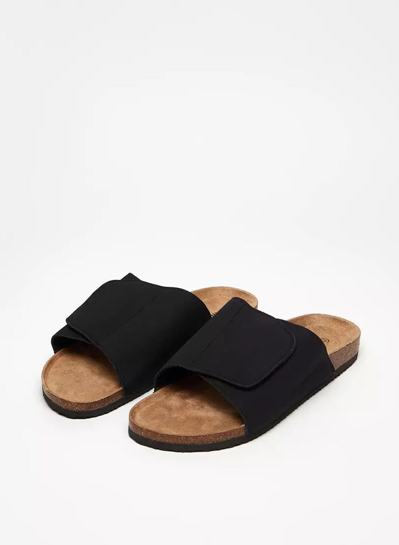 Comfortable men's orthopedic slippers with a wide, adjustable strap, supportive rubber sole for arch support, and lightweight design. Ideal for everyday wear and summer. - Image 1